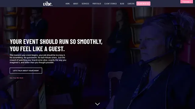 The Vibe Agency website